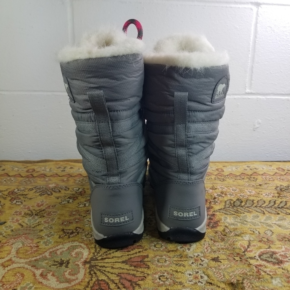 Sorel Whitney tall lace up gray pink winter boots - Picture 12 of 15